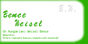 bence weisel business card